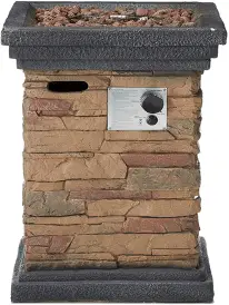 Peaktop HF29402A Square Column Propane Gas Fire Pit