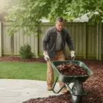 Mulch to stop grass from growing