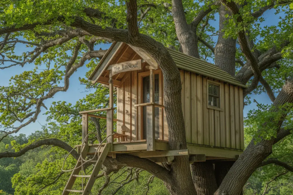 Homemade tree house