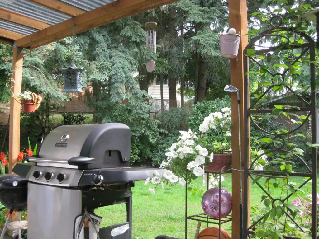 grill on patio