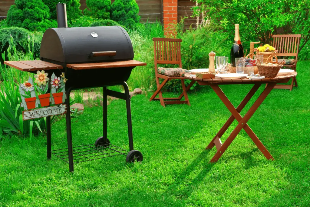 Pellet grill setup in your backyard