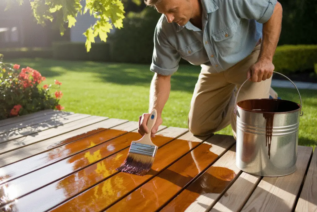 Motor oil used to preserve wood