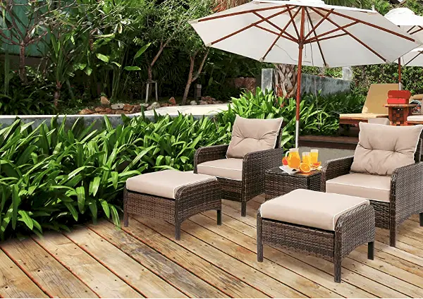 Shintenchi Outdoor Furniture 5 Pieces Set