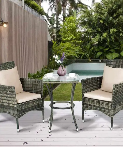Tangkula 3 piece furniture wicker outdoor patio set